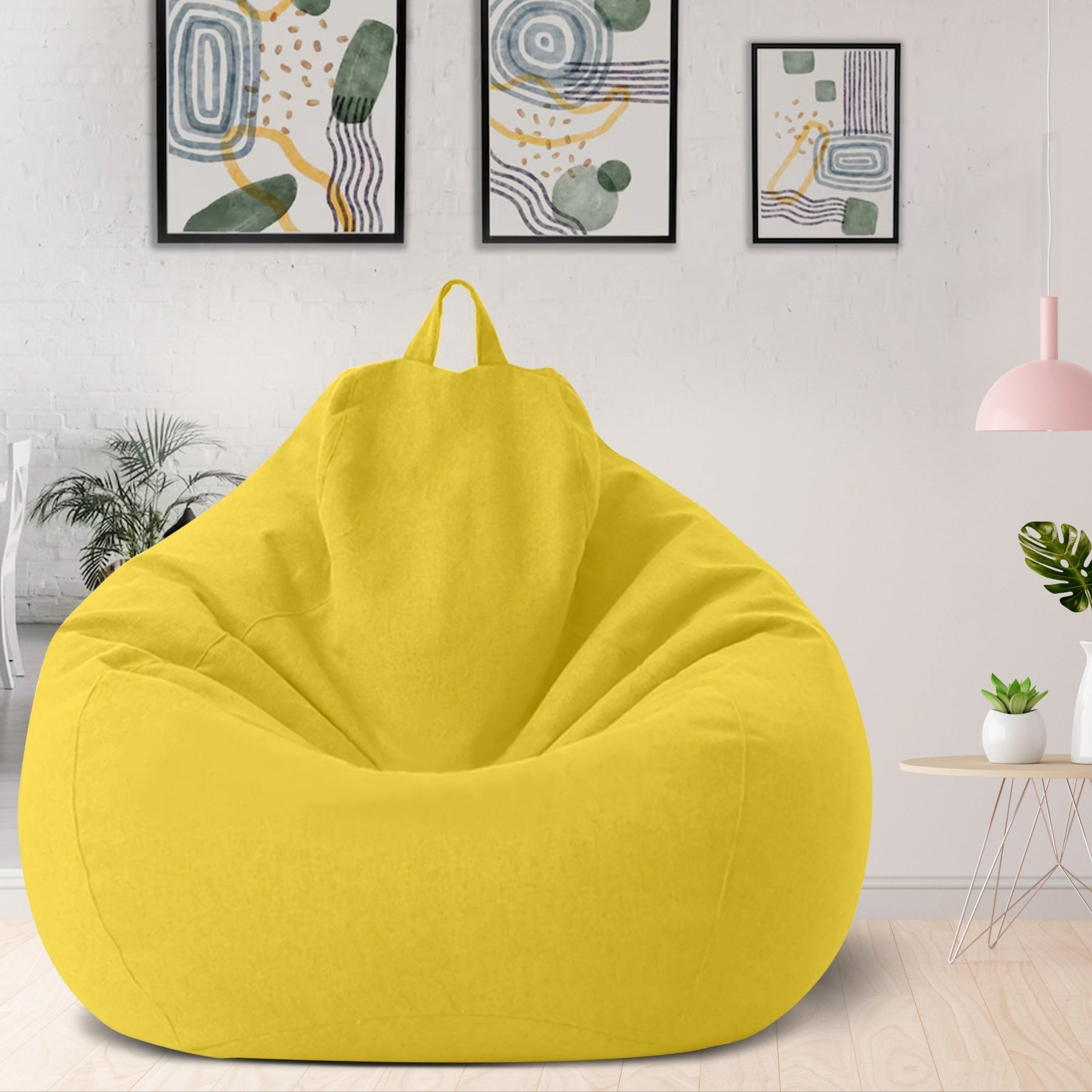 Premium Linen Bean Bag Cover Ergonomic Comfort Design