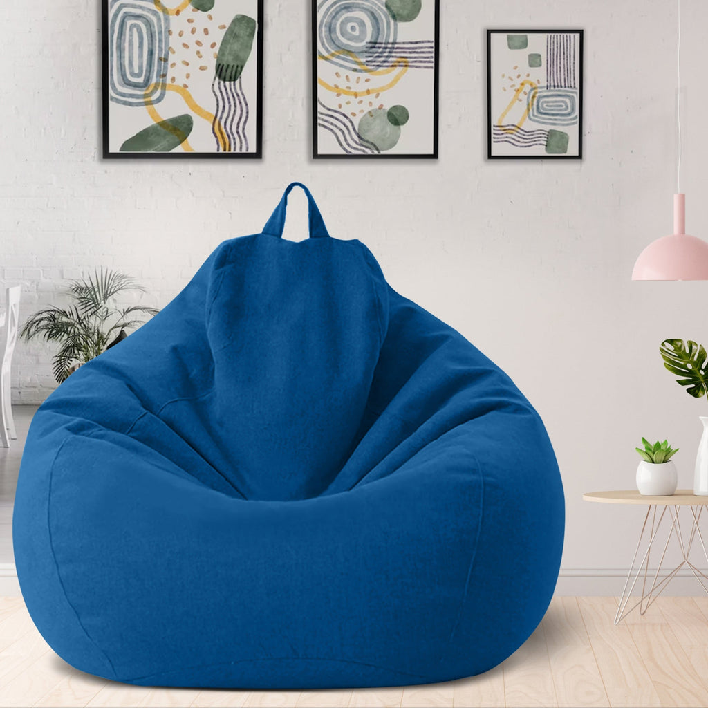 Premium Linen Bean Bag Cover Ergonomic Comfort Design