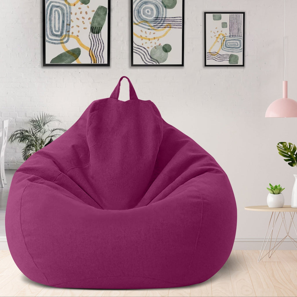 Premium Linen Bean Bag Cover Ergonomic Comfort Design