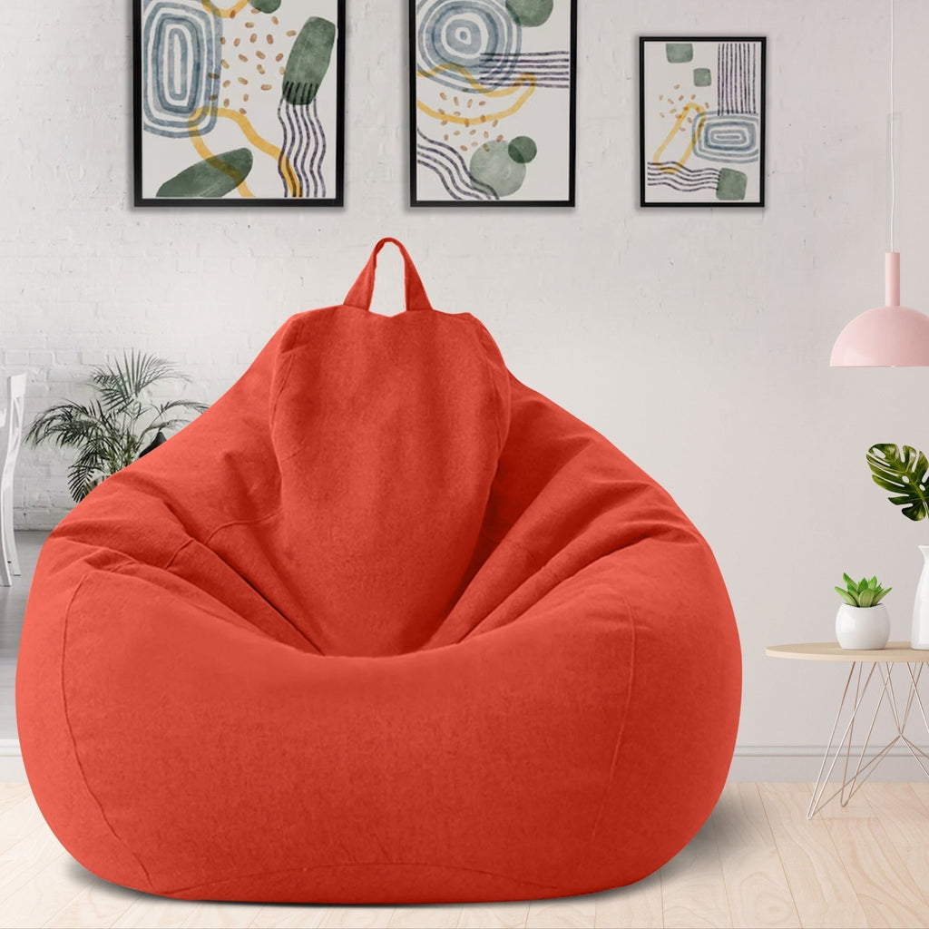 Premium Linen Bean Bag Cover Ergonomic Comfort Design