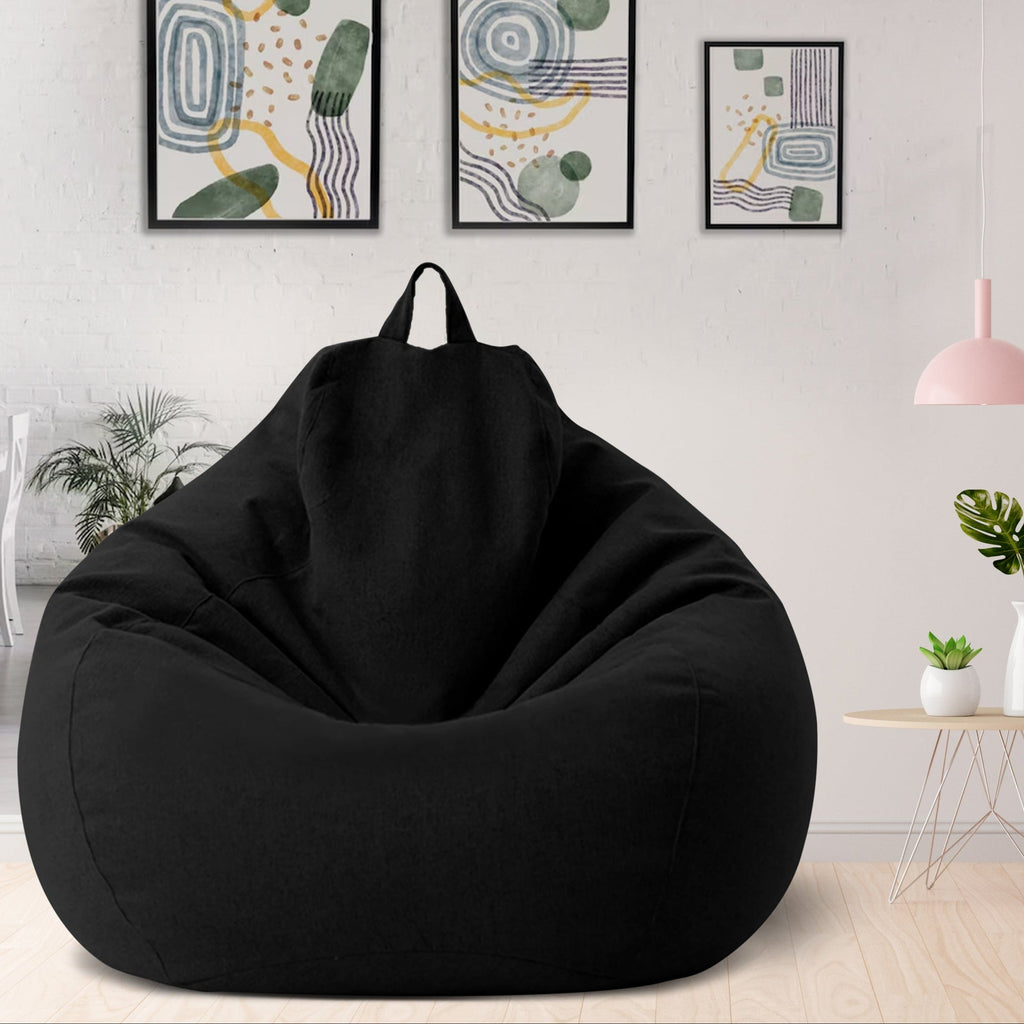 Premium Linen Bean Bag Cover Ergonomic Comfort Design