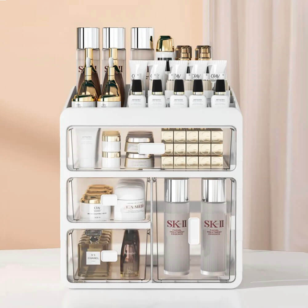 Elegant Makeup Organizer With Multiple Compartments For A Neat Vanity