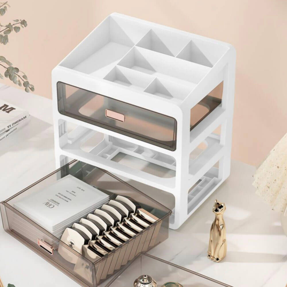 Elegant Makeup Organizer With Multiple Compartments For A Neat Vanity