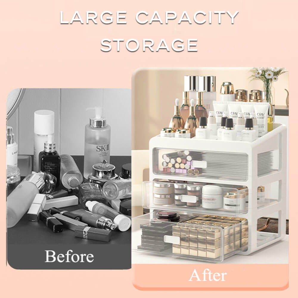 Elegant Makeup Organizer With Multiple Compartments For A Neat Vanity
