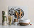 Eight-Piece Matcha Kit With Ceramic Cup And Whisk, Bamboo Frother