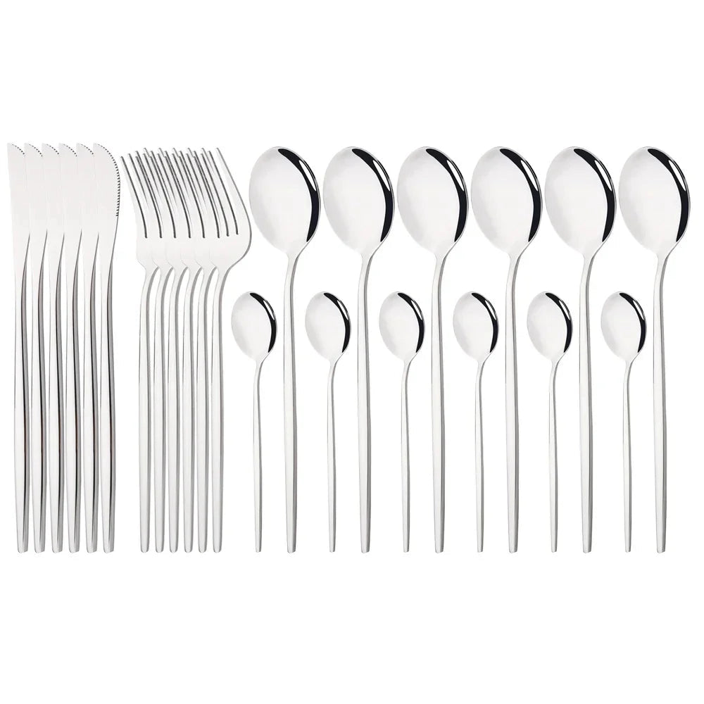 Pink Flatware Set With Ergonomic Handles For Elegant Dining