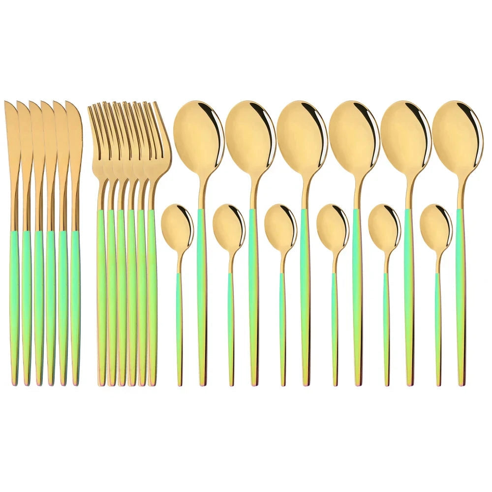 Pink Flatware Set With Ergonomic Handles For Elegant Dining