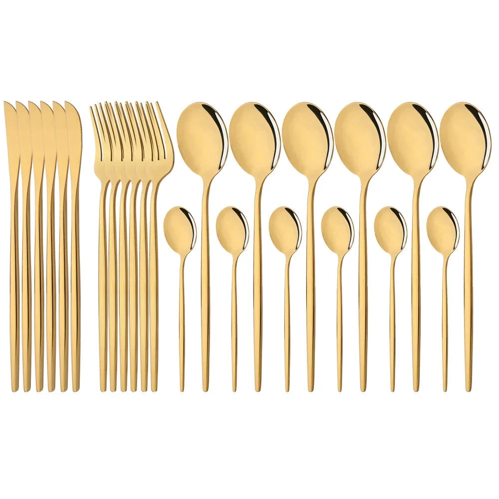 Pink Flatware Set With Ergonomic Handles For Elegant Dining