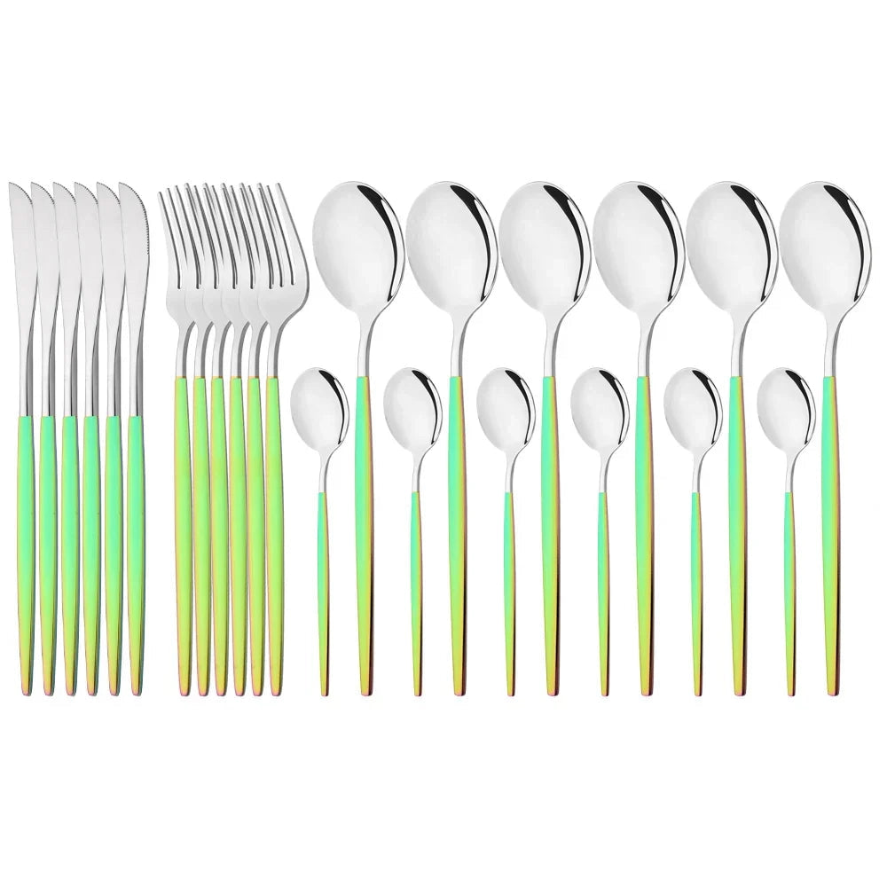 Pink Flatware Set With Ergonomic Handles For Elegant Dining