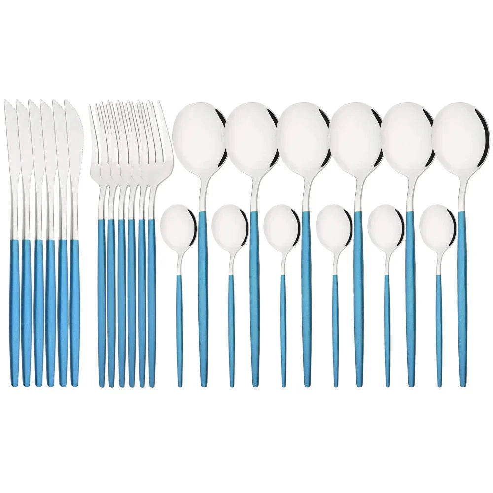 Pink Flatware Set With Ergonomic Handles For Elegant Dining