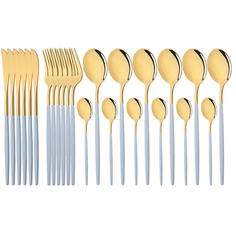 Pink Flatware Set With Ergonomic Handles For Elegant Dining