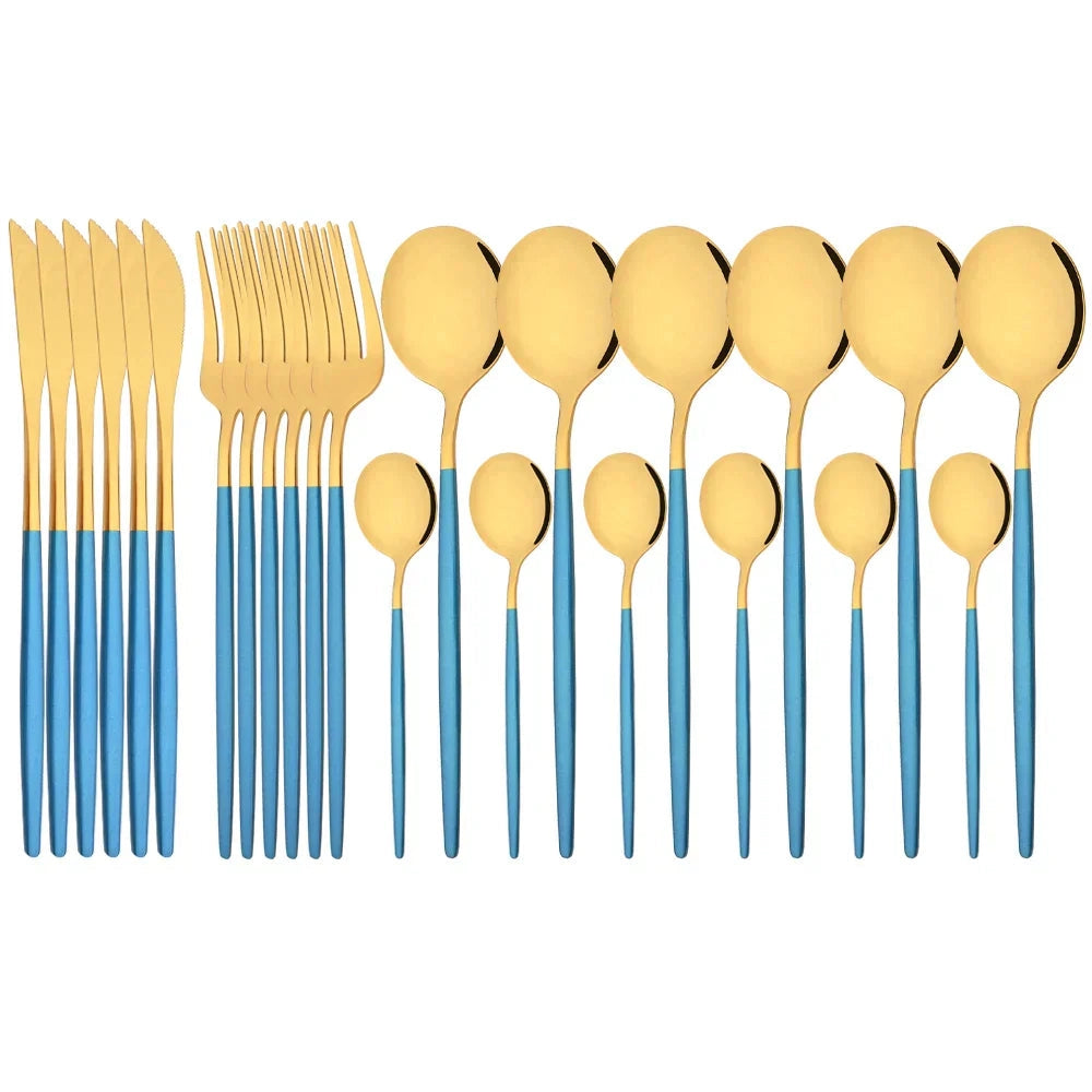 Pink Flatware Set With Ergonomic Handles For Elegant Dining