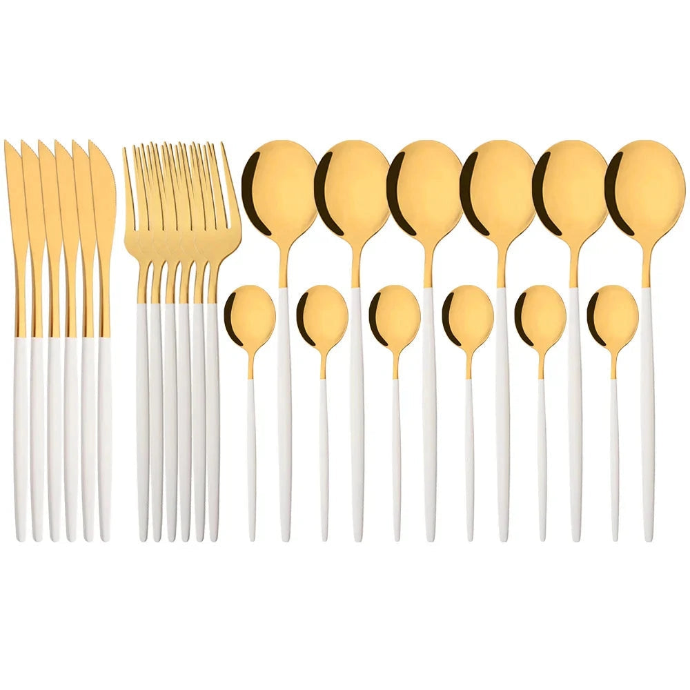 Pink Flatware Set With Ergonomic Handles For Elegant Dining