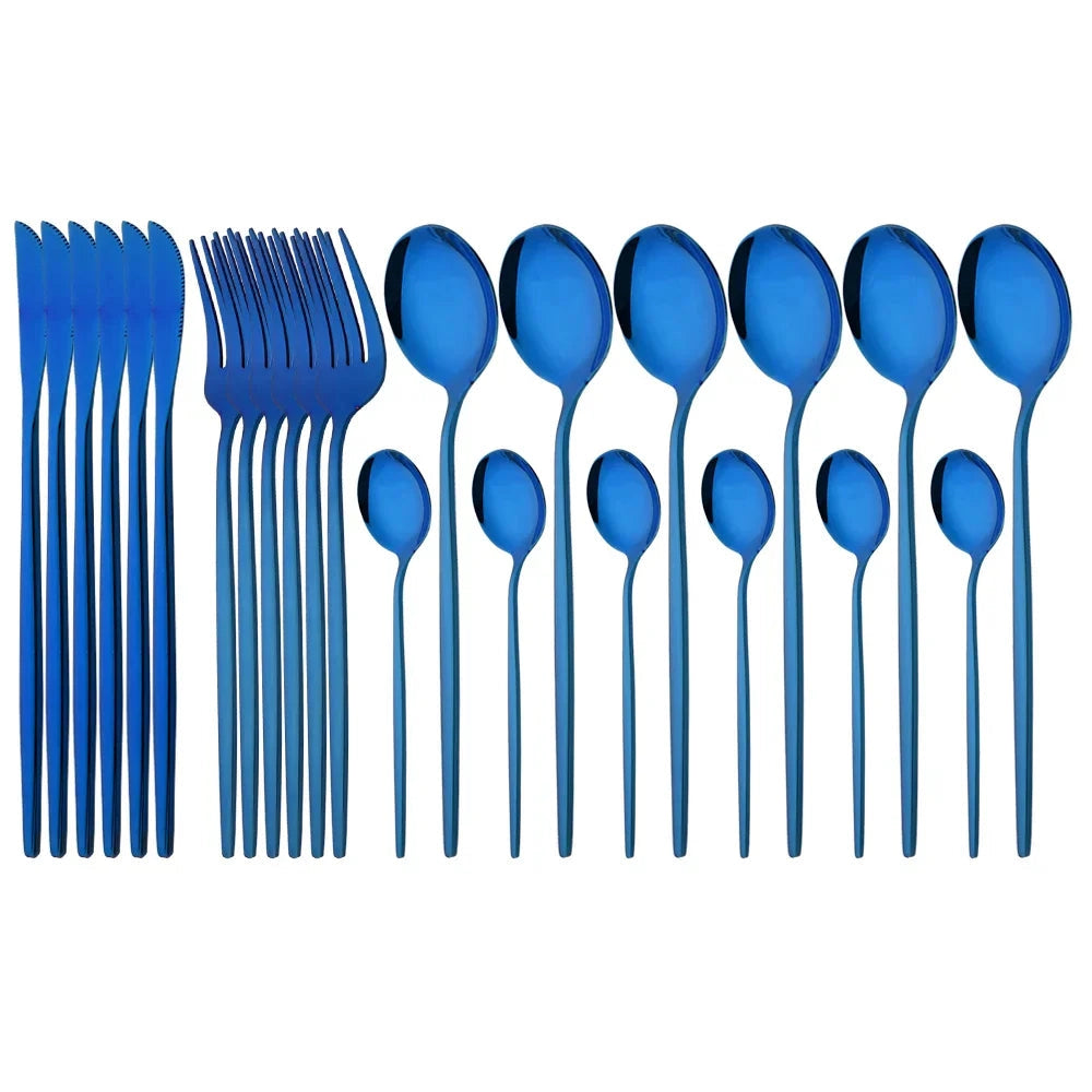 Pink Flatware Set With Ergonomic Handles For Elegant Dining