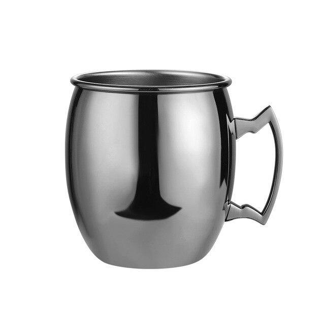 Stainless Steel Moscow Mule Mugs Set With High Gloss Finish For Chilled Cocktails