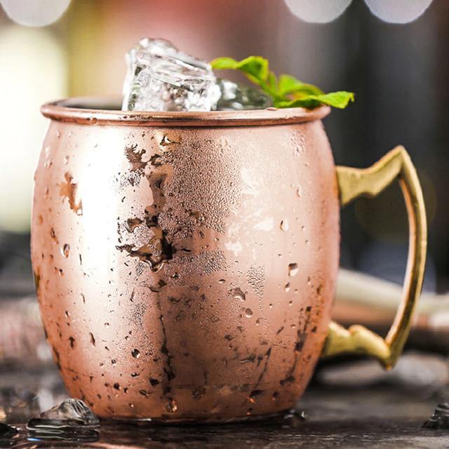 Stainless Steel Moscow Mule Mugs Set With High Gloss Finish For Chilled Cocktails