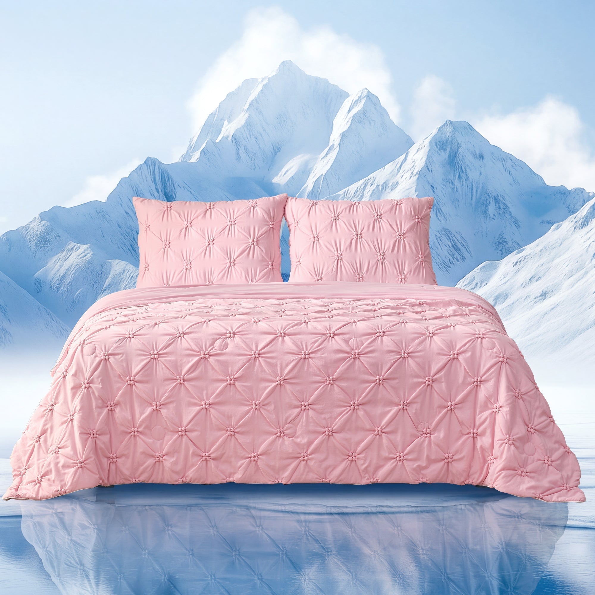 Elegant Pintuck Cooling Comforter With Breathable And Lightweight Design