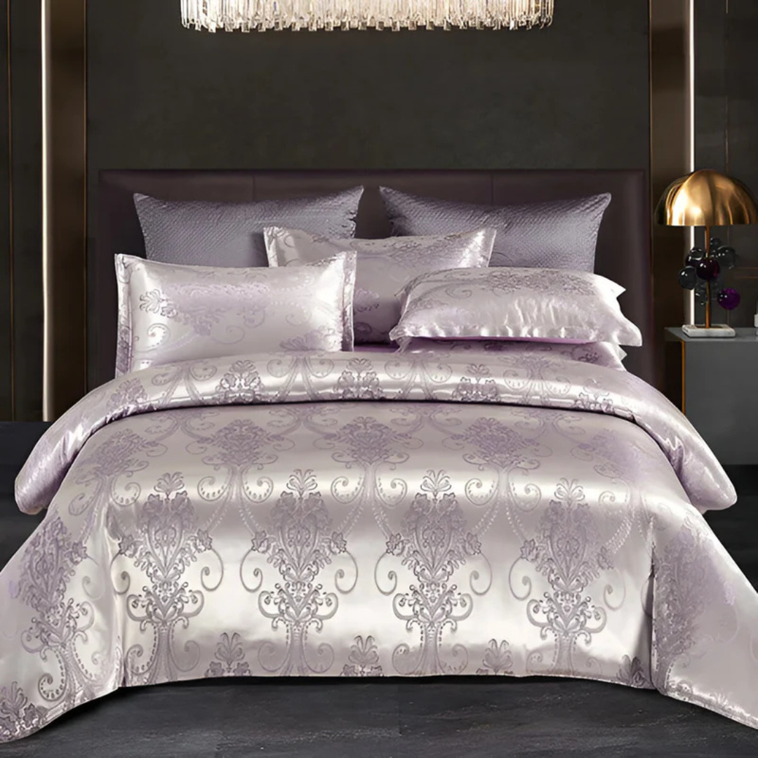 Floral Duvet Cover In Satin For Luxurious Sleep Comfort