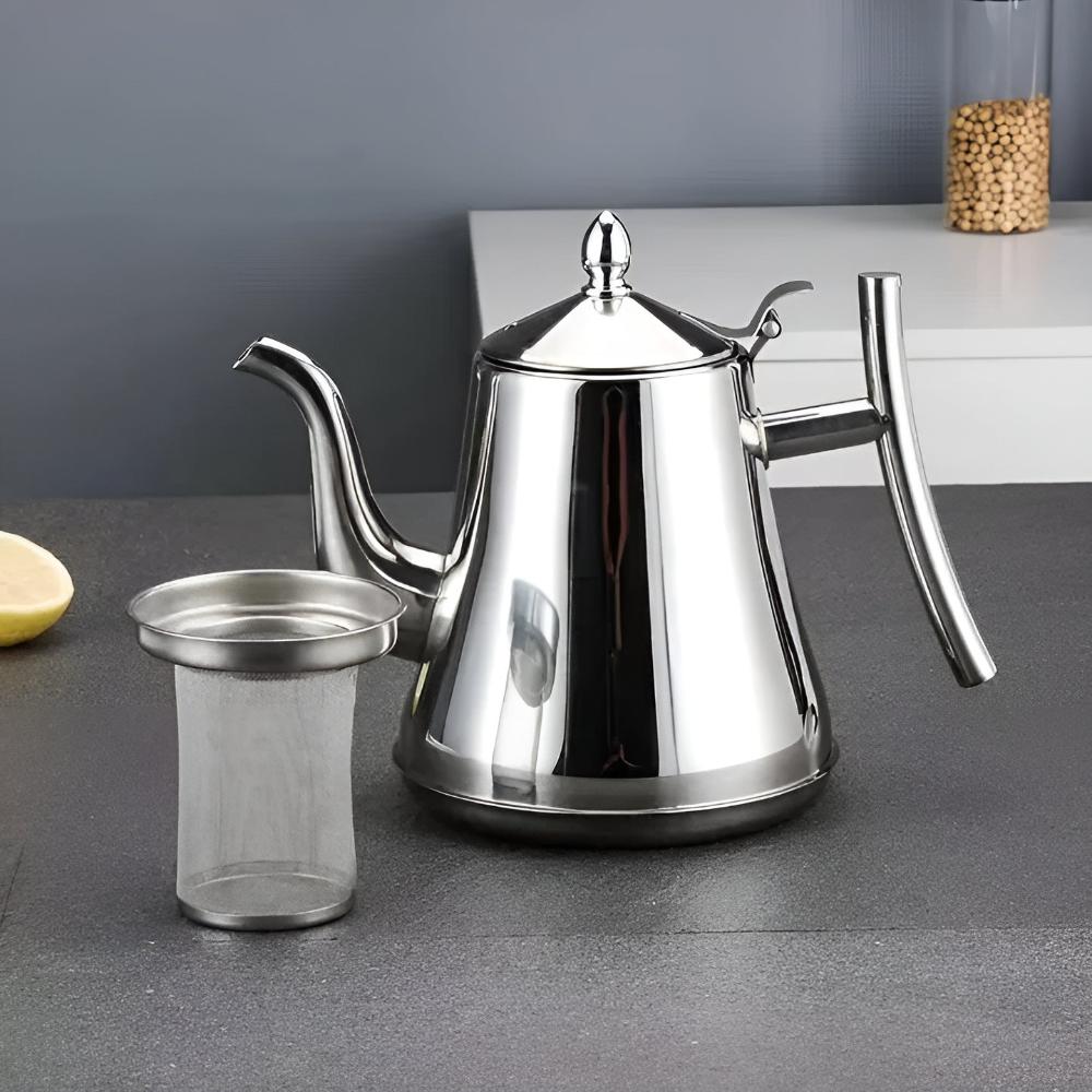 Teapot For Loose Leaf Tea In Stainless Steel With Infuser