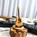 Guitar Pick Box Made Of Wood With Engraved Design And Stand For Personal Gifts