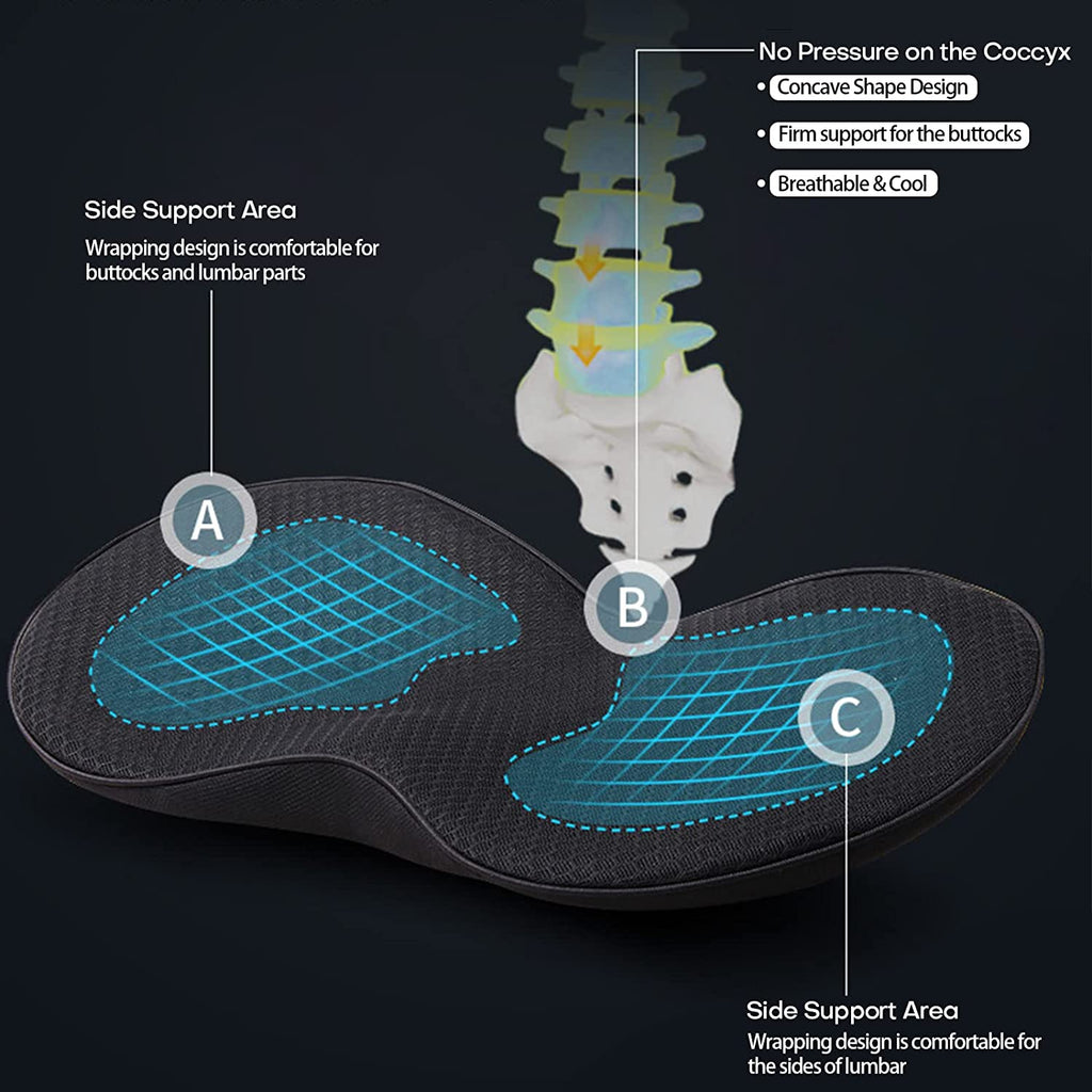 Height Boost Seat Cushion With Non Slip Base For Clearer Driving Visibility