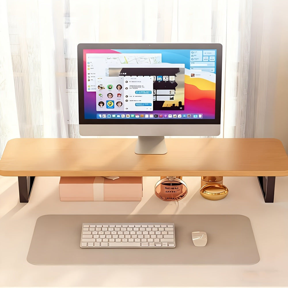 Elevated Workspace Monitor Stand Riser For Ergonomic Posture And Space Saving