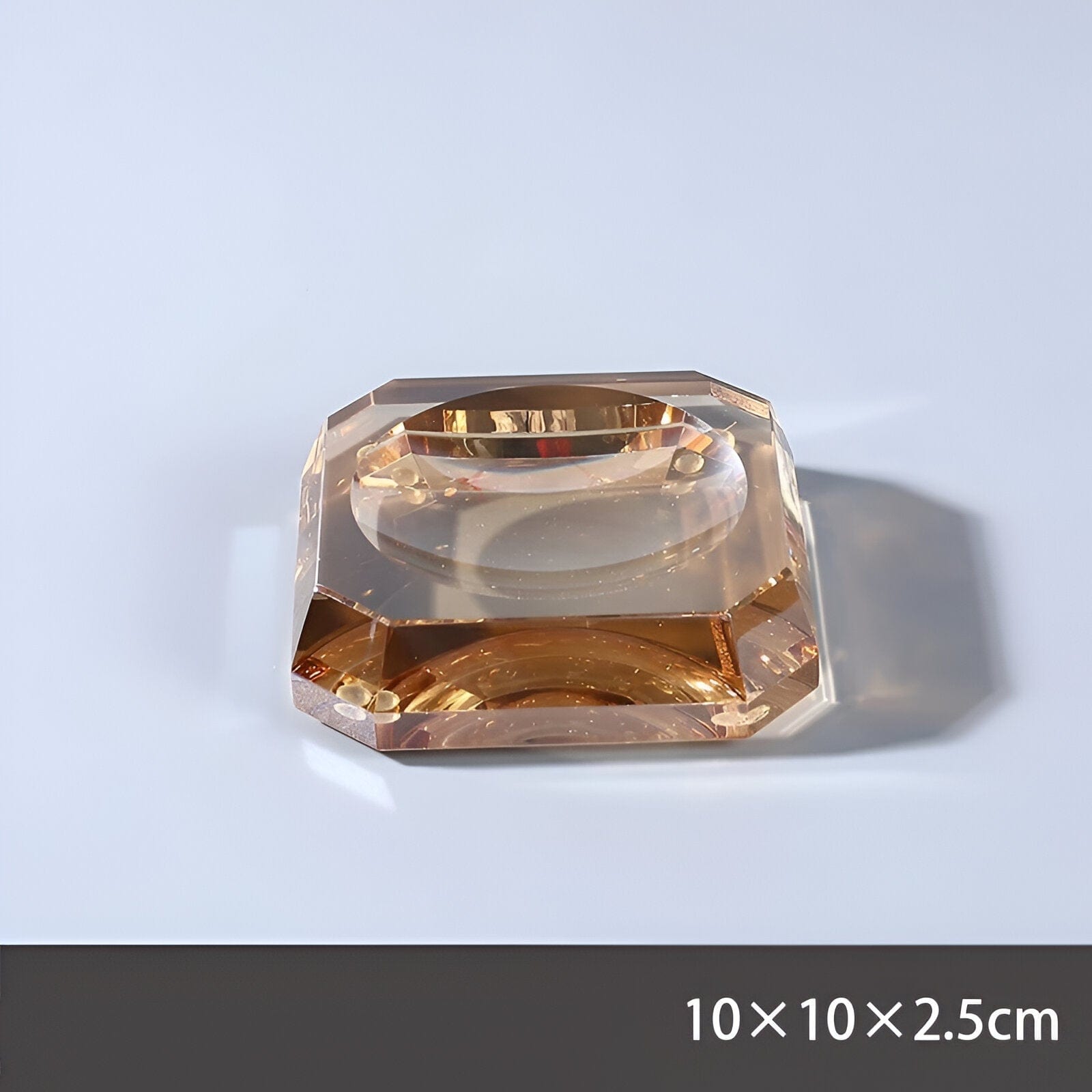 Elite Bath Accessories Set With Crystal Glass Detailing