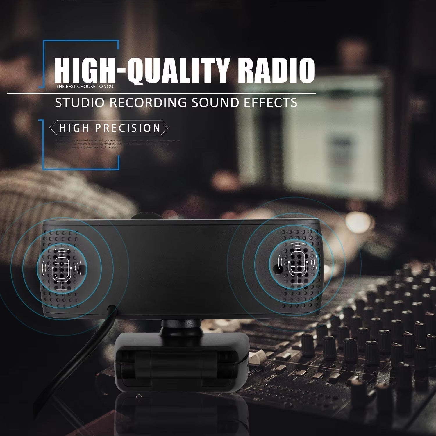 Elite Presence 4K Webcam With Dual Noise Reducing Mics And 120 Degree Wide Angle