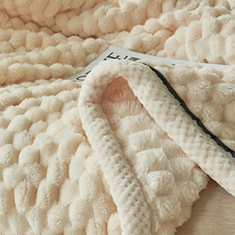 Eloise Collection Soft Flannel Fleece Blanket With Velvet Design For Year Round Comfort