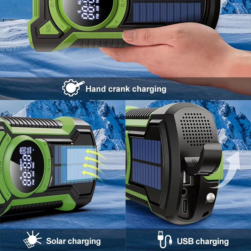 NOAA Alerts Weather Radio With Multi Power Hand Crank For Safety