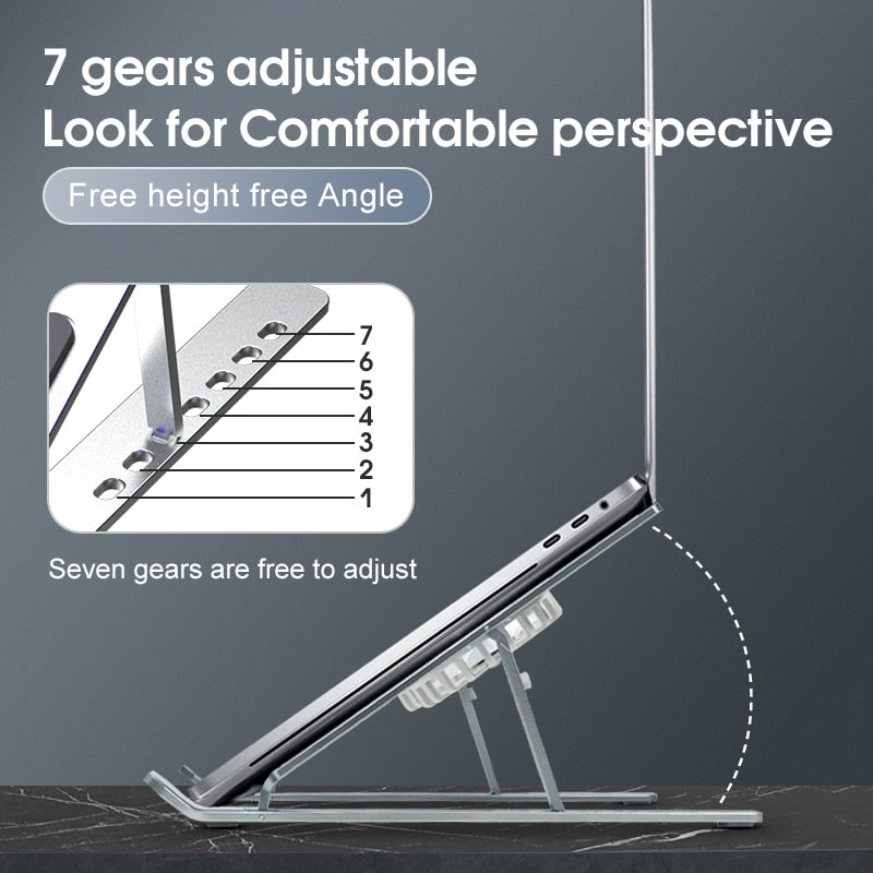 ErgoLift Adjustable Laptop Riser With Built-In Cooling Fan For Desk