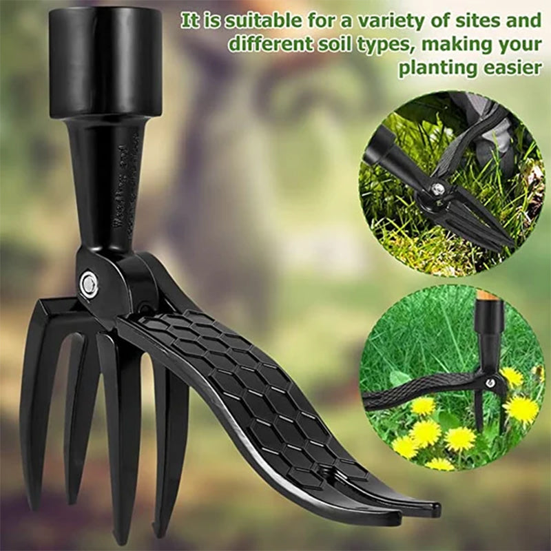 ErgoWeed Stainless Steel Weeder With Detachable Handle For Easy Weeding