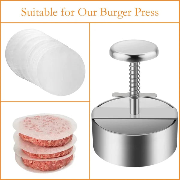 Manual Hamburger Patty Press With Nonstick Surface For Easy Burgers