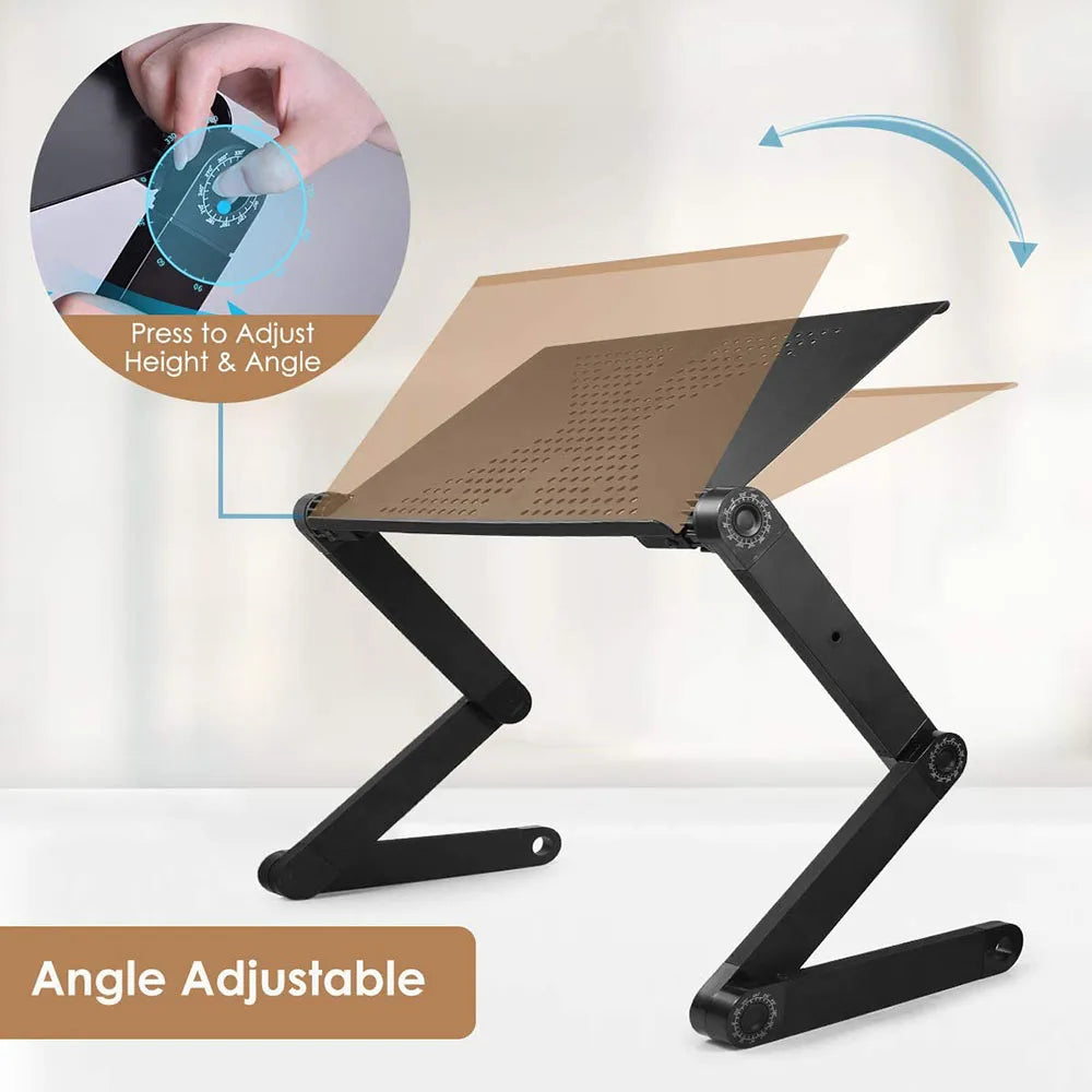 Laptop Stand With 360-Degree Adjustability And Built-In Cooling Fan For Comfort