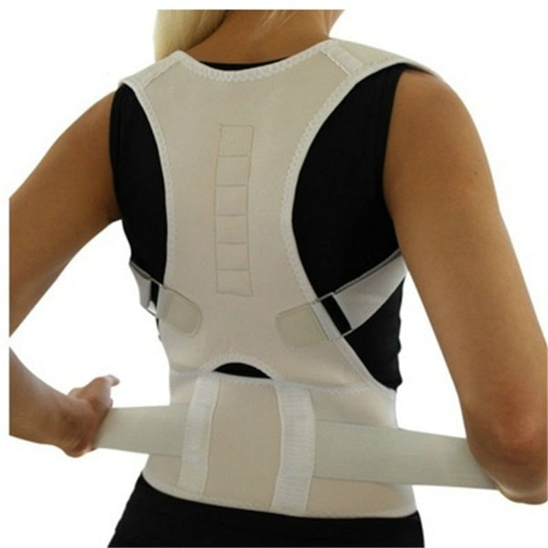 Ergonomic Back Support With Magnetic Posture Aid And Adjustable Fit