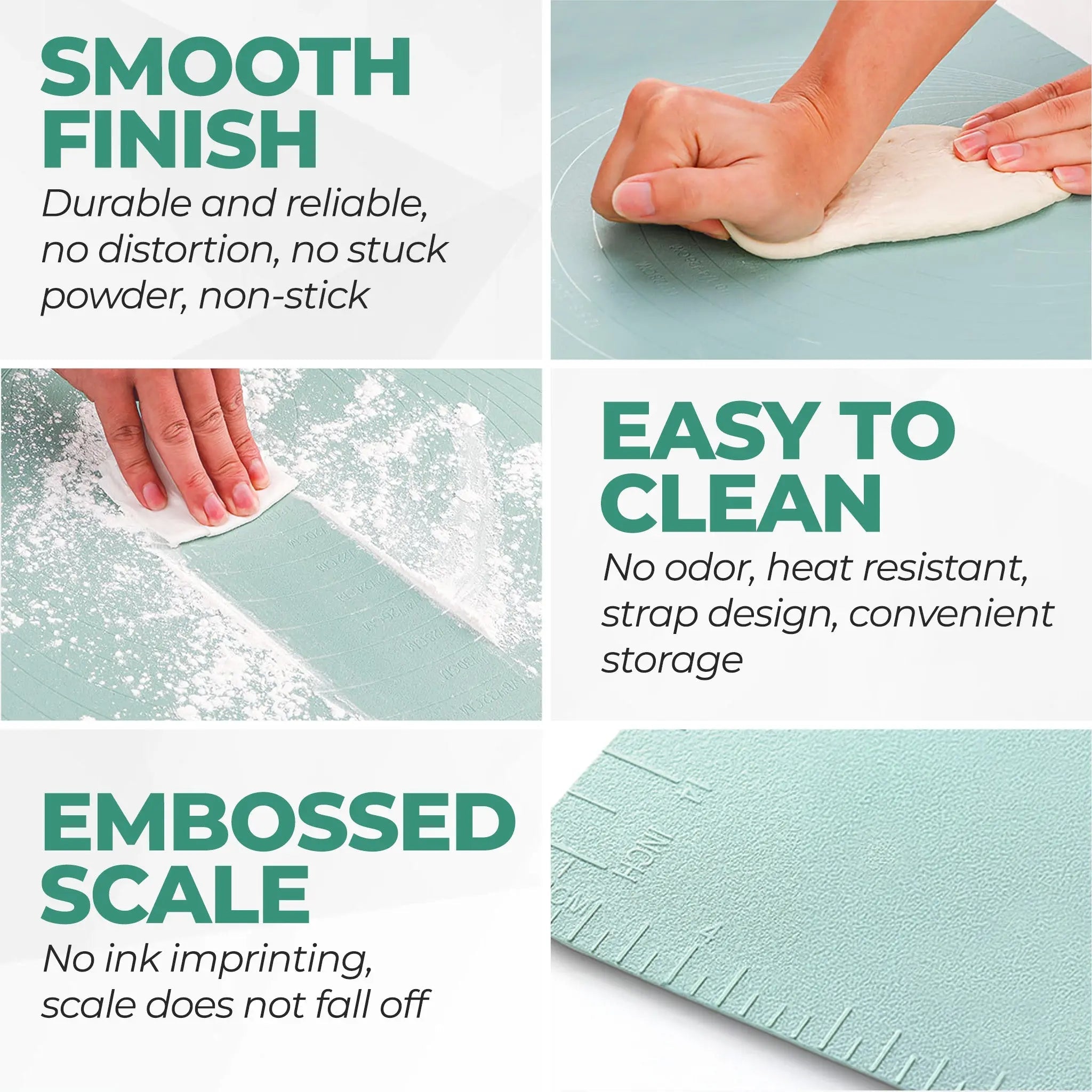 Essential Kitchen Extra Large Silicone Baking Mat For Kneading And Rolling Dough