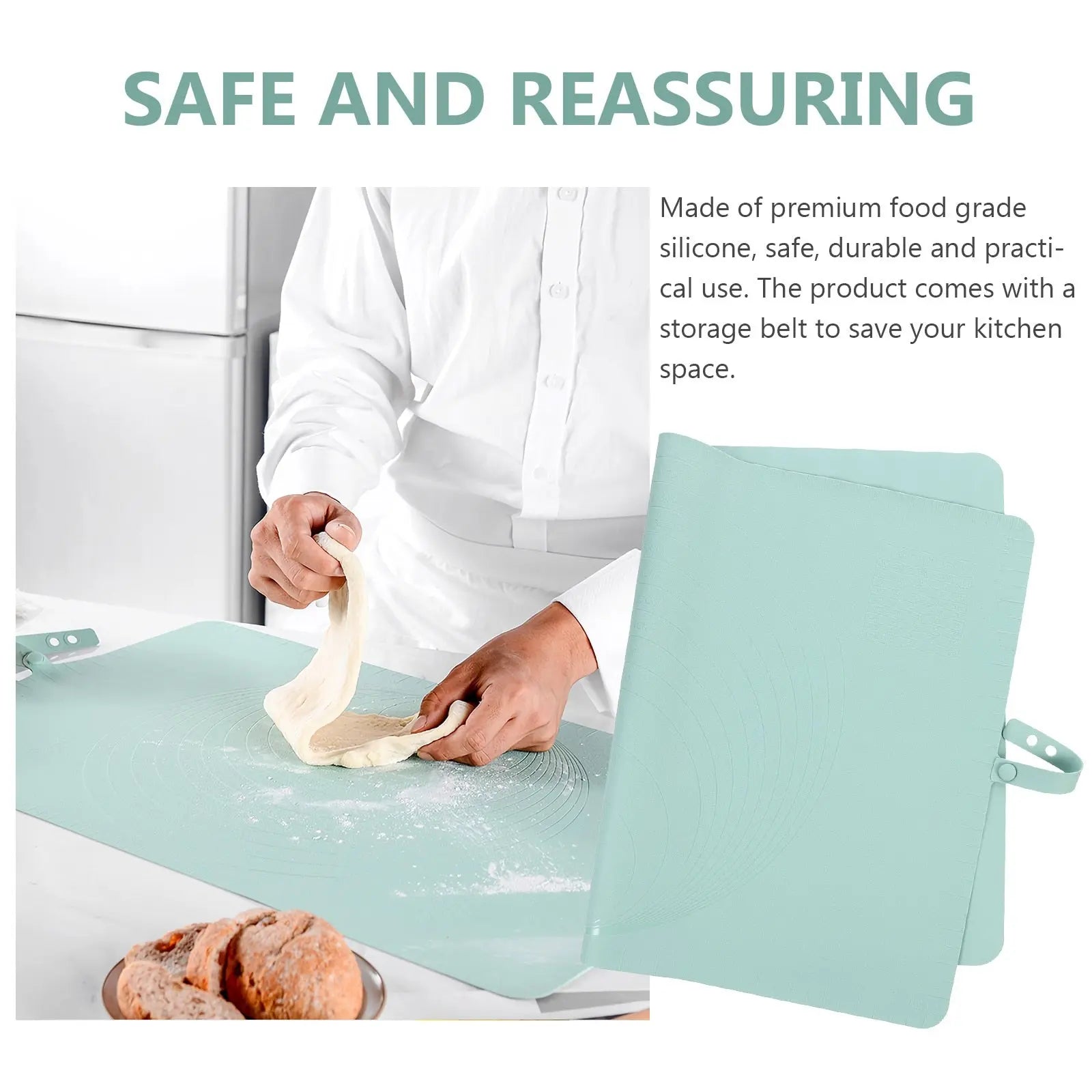 Essential Kitchen Extra Large Silicone Baking Mat For Kneading And Rolling Dough