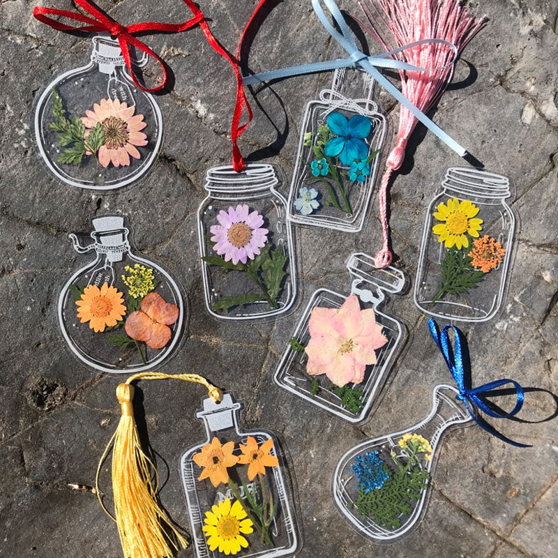 EverBloom Dried Flower Bookmark Set With Pressed Floral Design For Nature Lovers