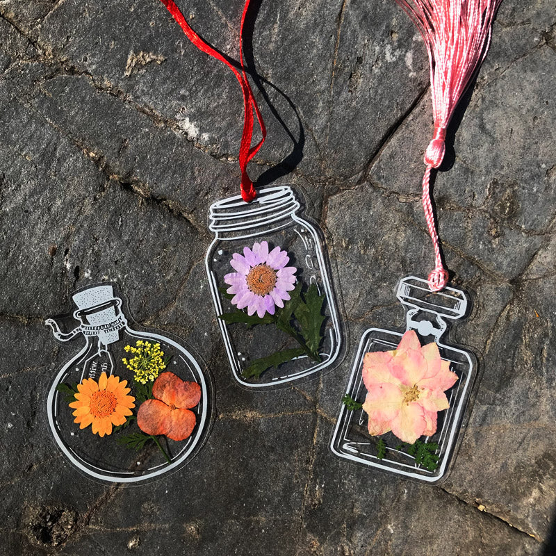 EverBloom Dried Flower Bookmark Set With Pressed Floral Design For Nature Lovers