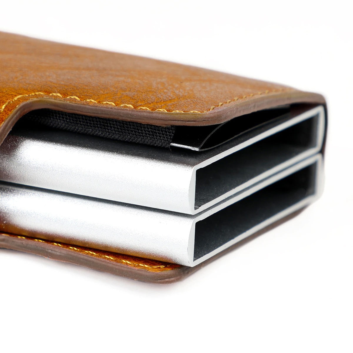 Everyday Essential Leather Wallet Card Holder With Pop Up RFID Blocking Slim And Secure