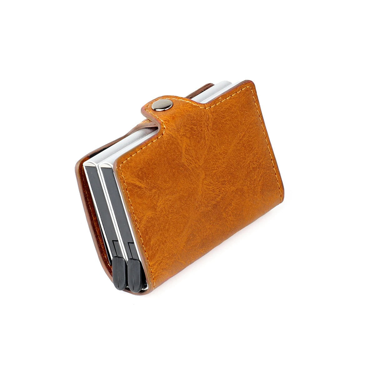 Everyday Essential Leather Wallet Card Holder With Pop Up RFID Blocking Slim And Secure