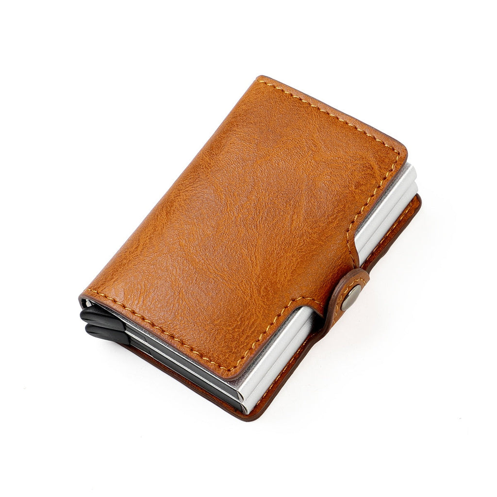 Everyday Essential Leather Wallet Card Holder With Pop Up RFID Blocking Slim And Secure