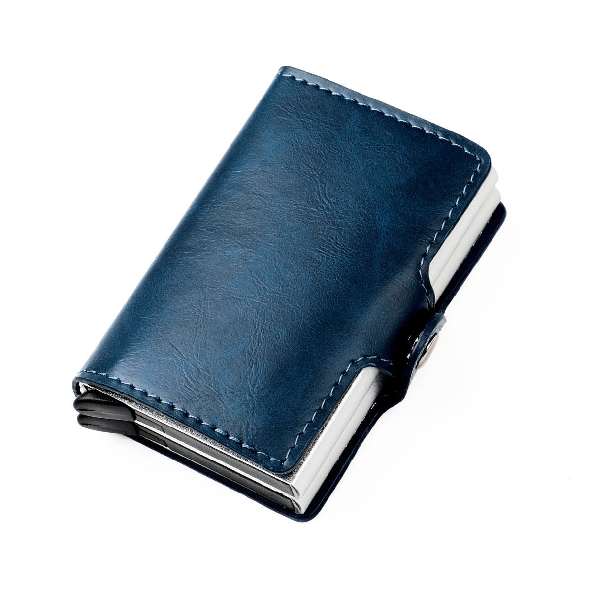 Everyday Essential Leather Wallet Card Holder With Pop Up RFID Blocking Slim And Secure
