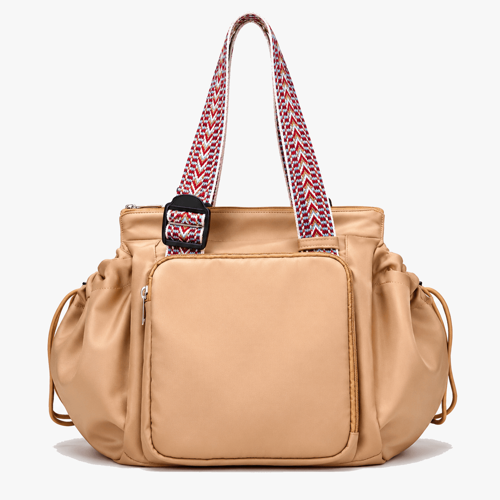 Lightweight Tote Bag With 15-Pocket Design And Convertible Straps For Easy Organization