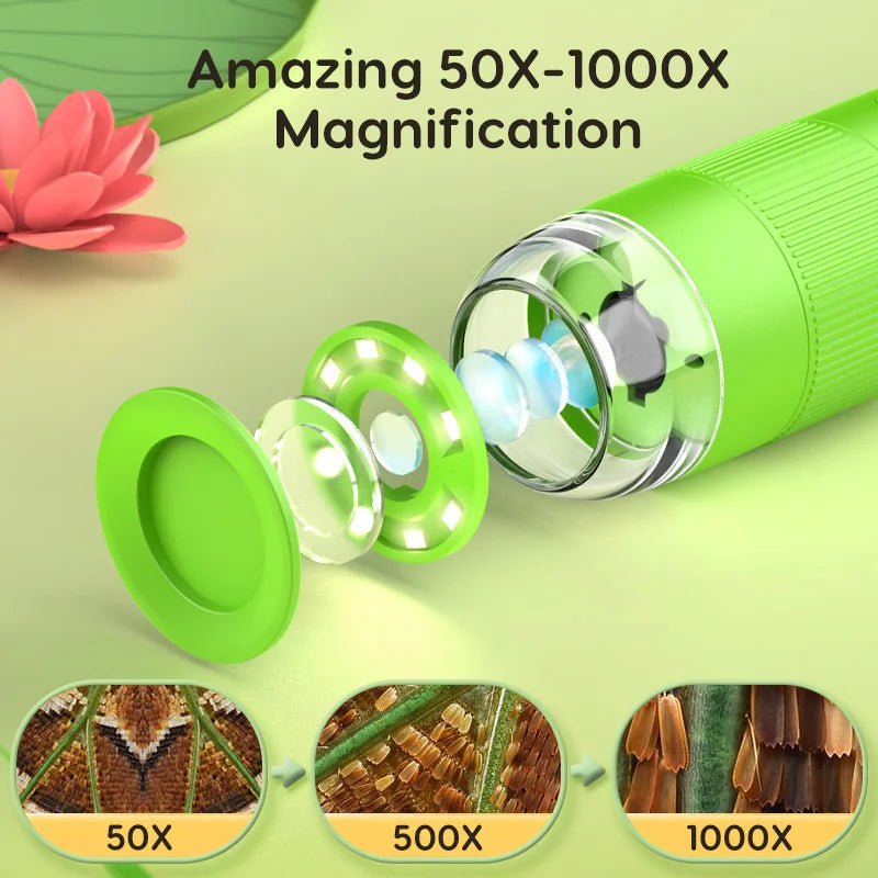 Portable 1000X Digital Microscope For Kids And Collectors