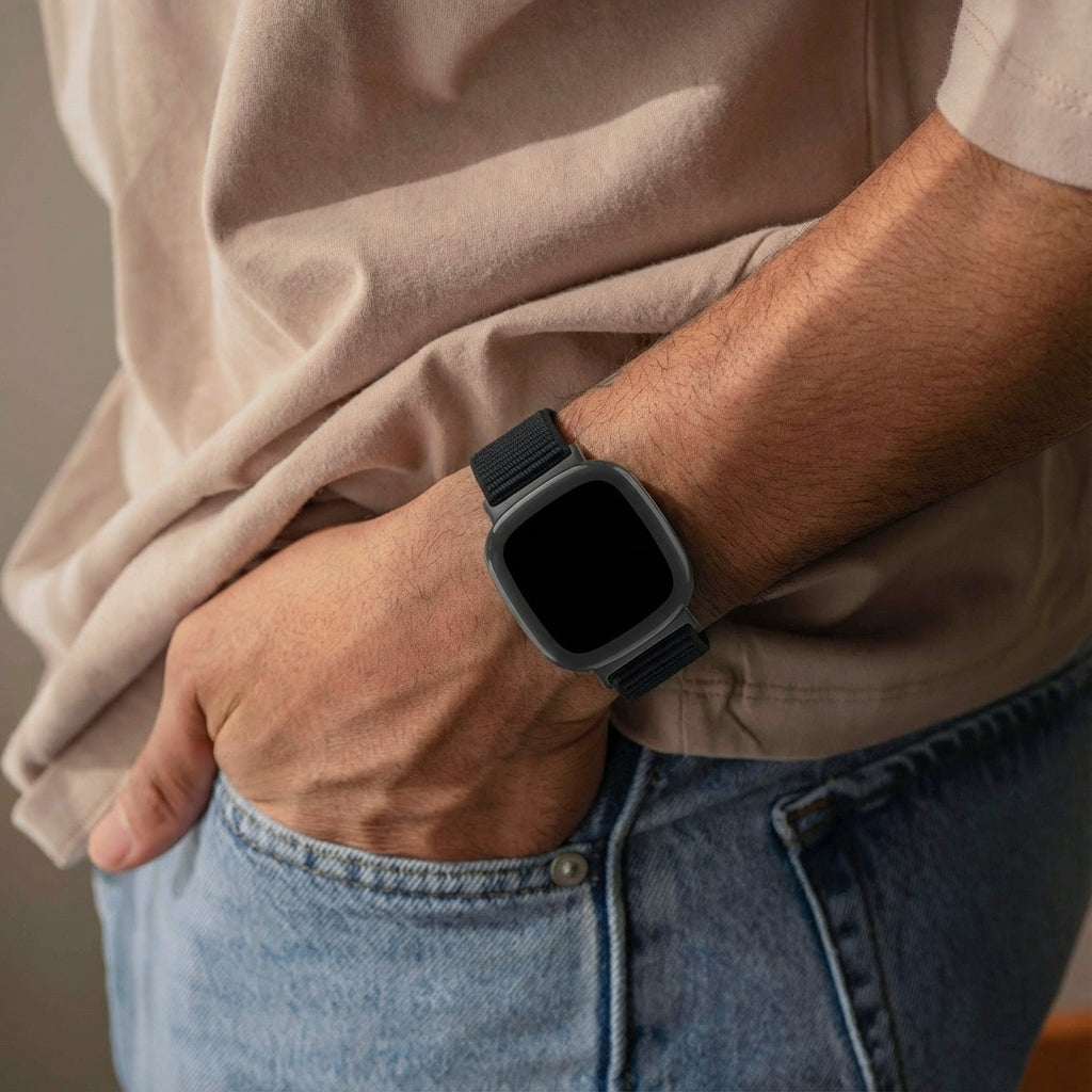 Durable Woven Nylon Strap For Fitbit Sense 2 Fitness Tracker