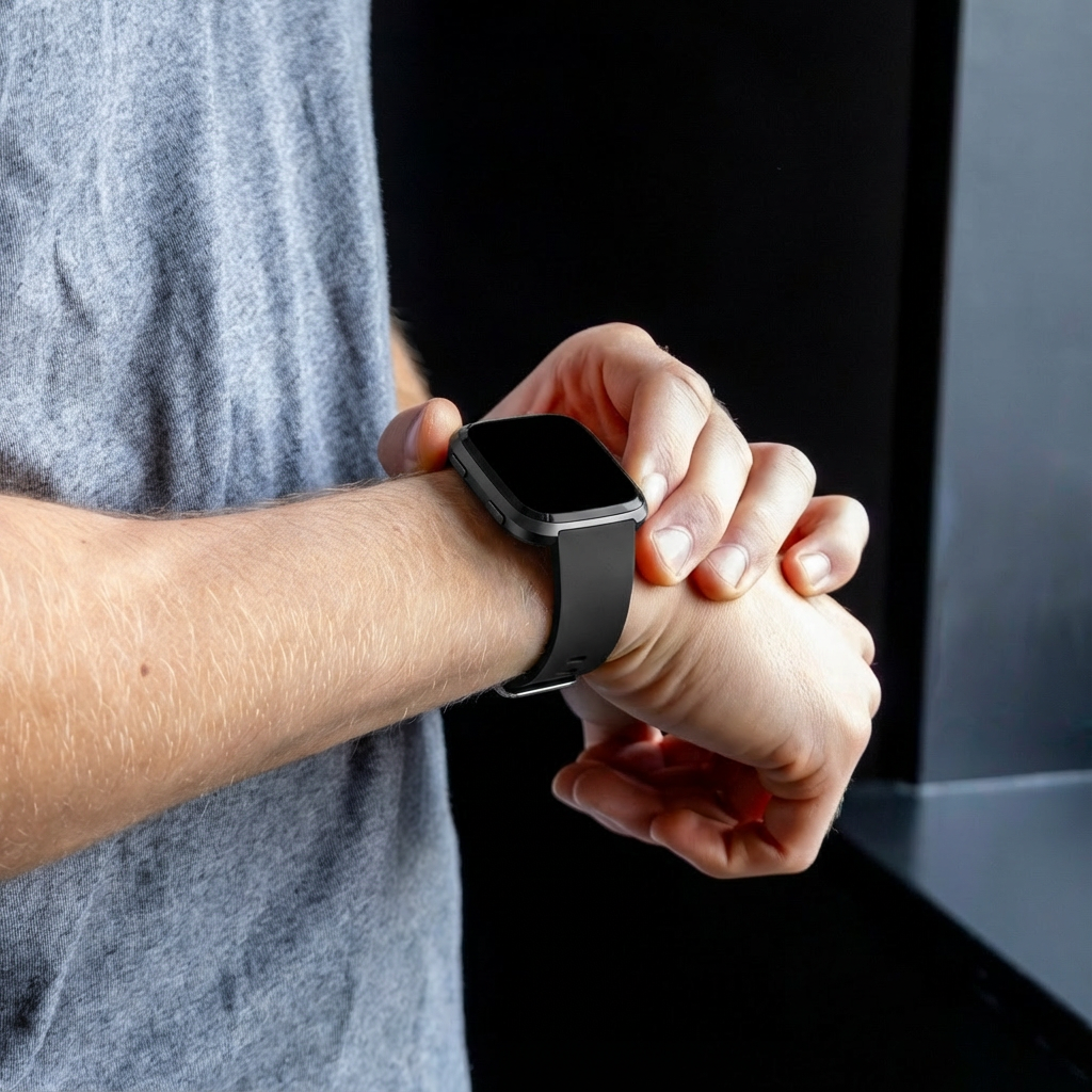 Fitbit Versa And Versa 2 Black Silicone Wrist Strap