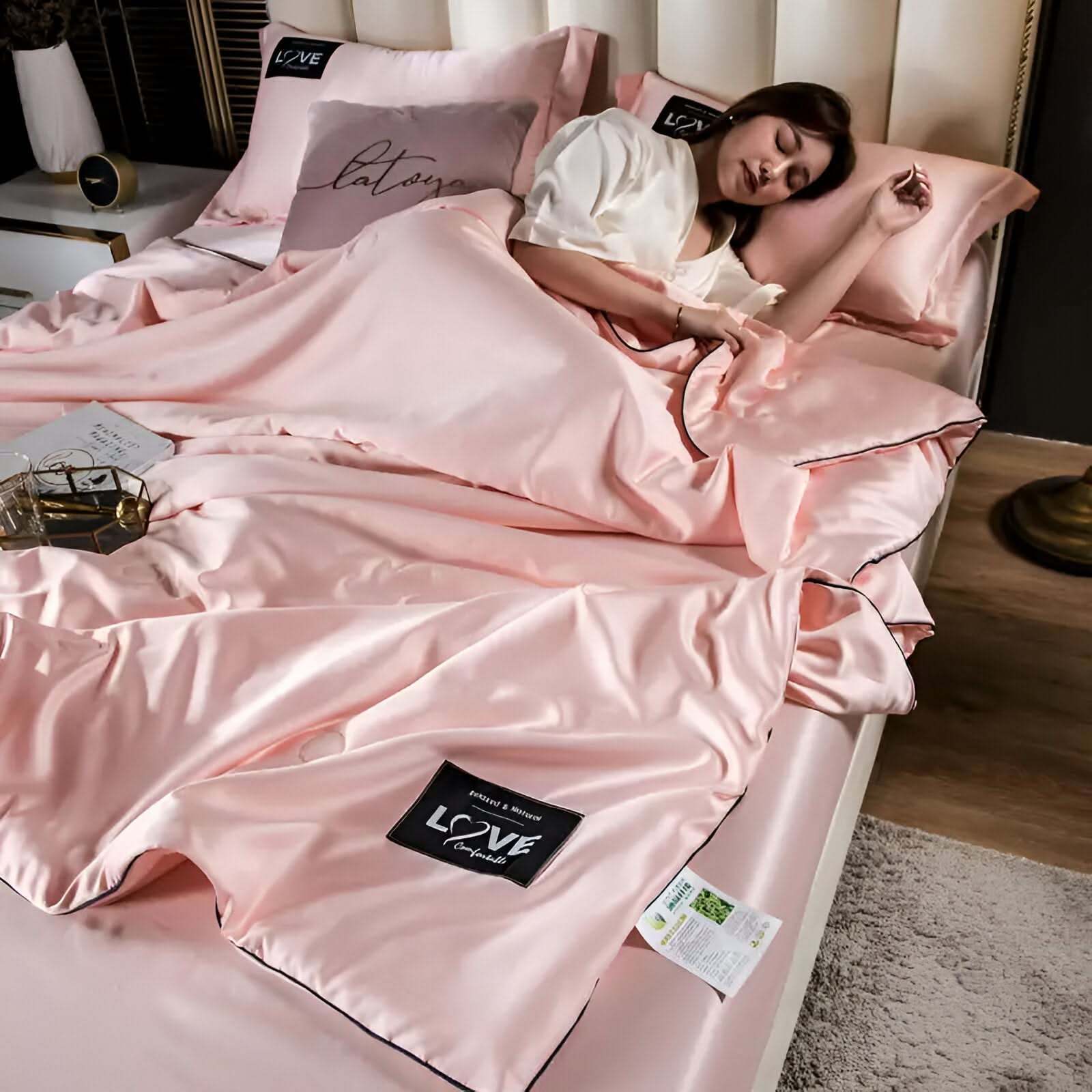 Fluffina Silk Satin Bedding Collection For All-Season Comfort