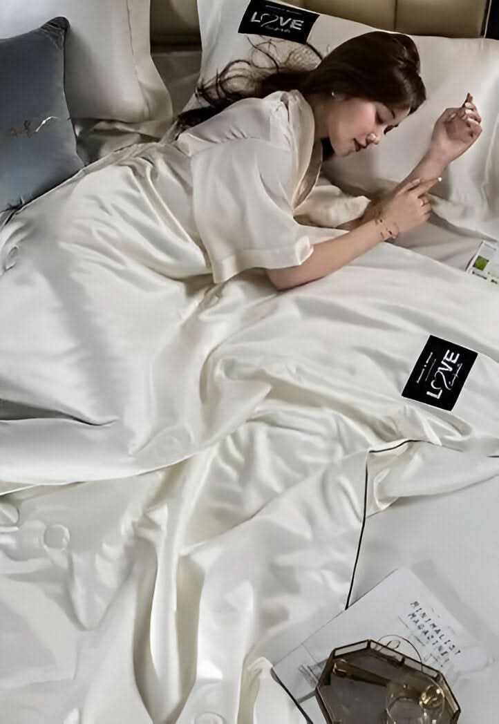 Fluffina Silk Satin Bedding Collection For All-Season Comfort