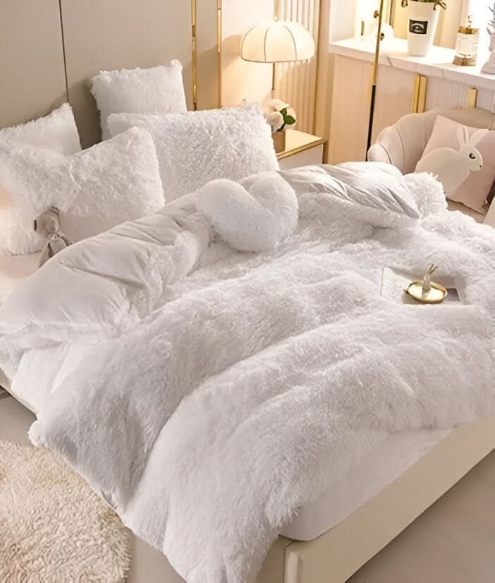 FLUFFUREST Plush Fleece Bedding Set For Year Round Comfort